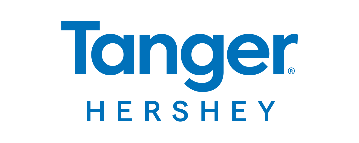 The logo for the company called Tanger Outlets at Hershey